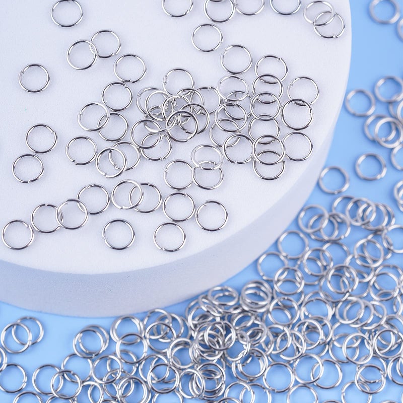 WUBOECE 6mm Open Jump Rings Jewelry DIY Findings for Choker Necklaces Bracelet Making, Silver, 1000 PCS - Image 4